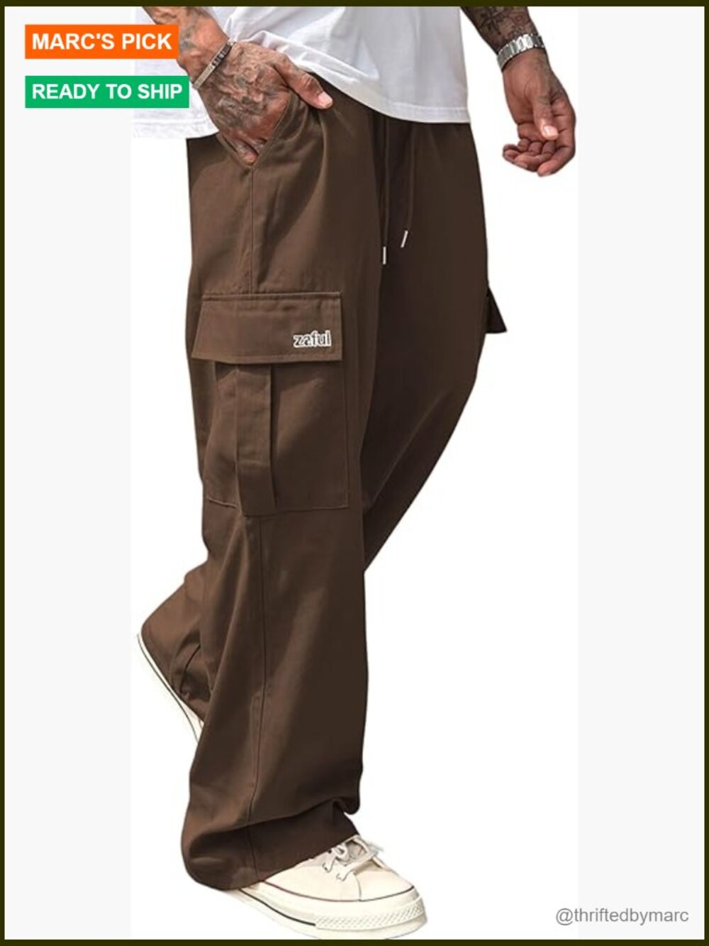 Cargo Work Pants Drawstring Casual Joggers Hiking Outdoor Track Sweatpants - Picture 1 of 6